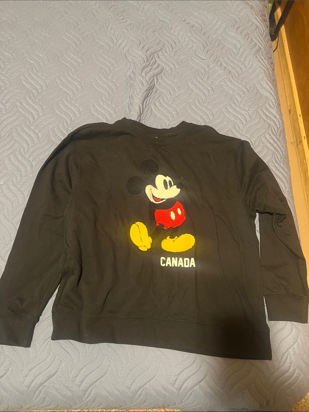 Disney Black Crewneck Sweatshirt